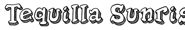 Tequilla Sunrise font preview